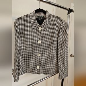 Ralph Lauren Houndstooth Cropped Jacket